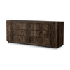 Abaso 6-Drawer Dresser In Ebony Rustic Wormwood Oak