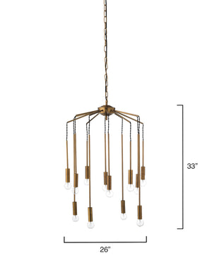 Cascade 12-Light Metal Chandelier