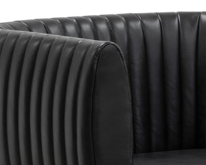 TRYOR LOUNGE CHAIR - VINTAGE BLACK NIGHT LEATHER