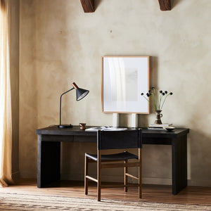 Warby Desk in Worn Black Veneer