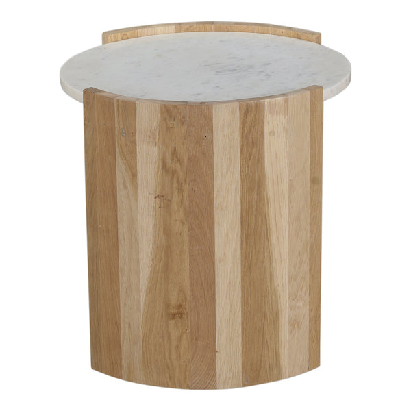 Moe's Dala Marble & Oak Side Table