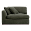 Moe's Rue Left Arm Facing Chair in Deep Green
