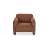Leo Chair in Light Brown with Curved Back