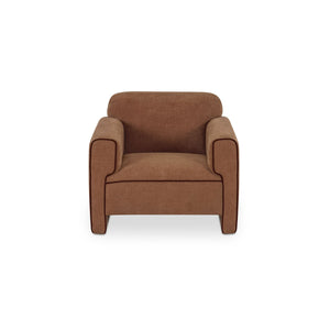 Leo Chair in Light Brown with Curved Back