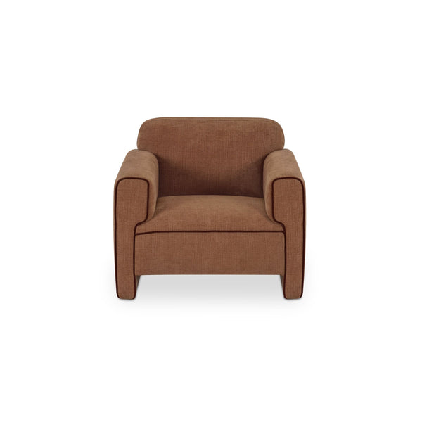 Leo Chair in Light Brown with Curved Back