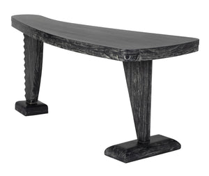 Zigmund Mahogany Desk in Cinder Black