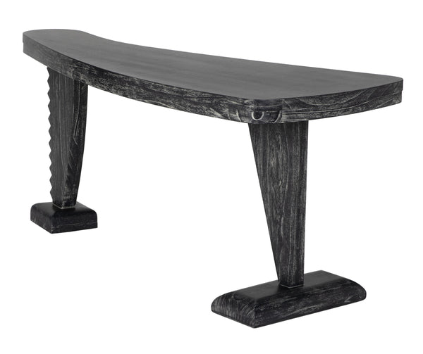 Zigmund Mahogany Desk in Cinder Black