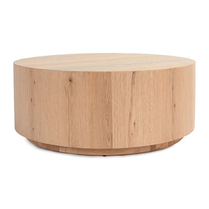 Layne Solid Wood Round Coffee Table with Casters