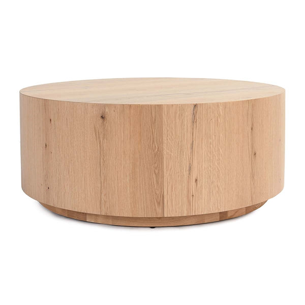Layne Solid Wood Round Coffee Table with Casters