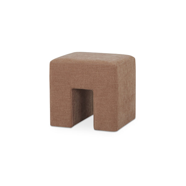 Aidy Washed Pink Linen Stool