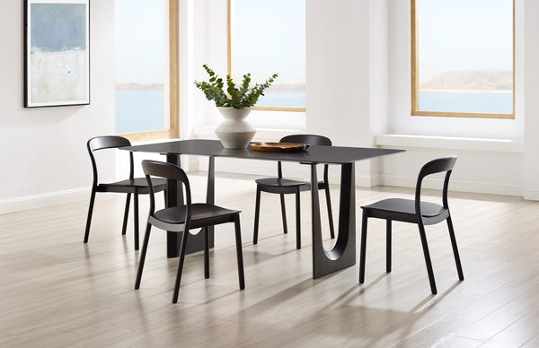 Hanna Chair Bamboo seat, Caviar