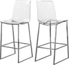 Winston Stool In Chrome Metal/Lucite Polycarbonate