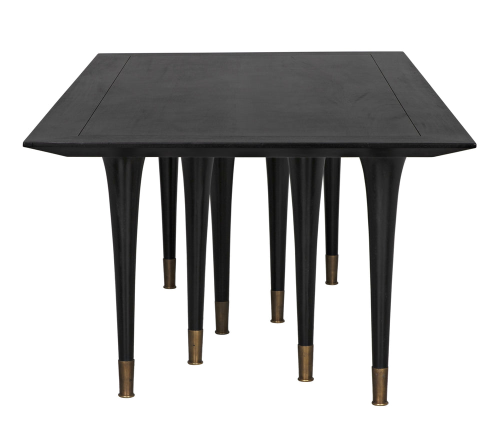 Romeo Dining Table, Hand Rubbed Black