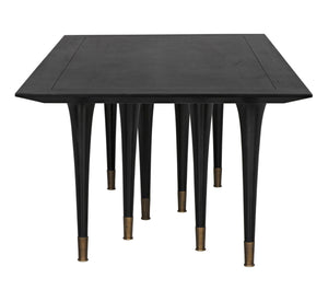 Romeo Dining Table, Hand Rubbed Black