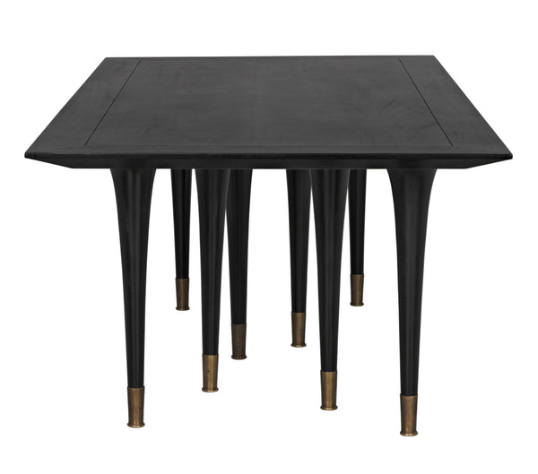 Romeo Dining Table, Hand Rubbed Black
