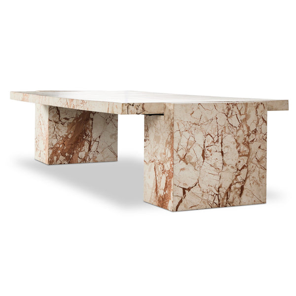 Romano Coffee Table In Desert Taupe Marble