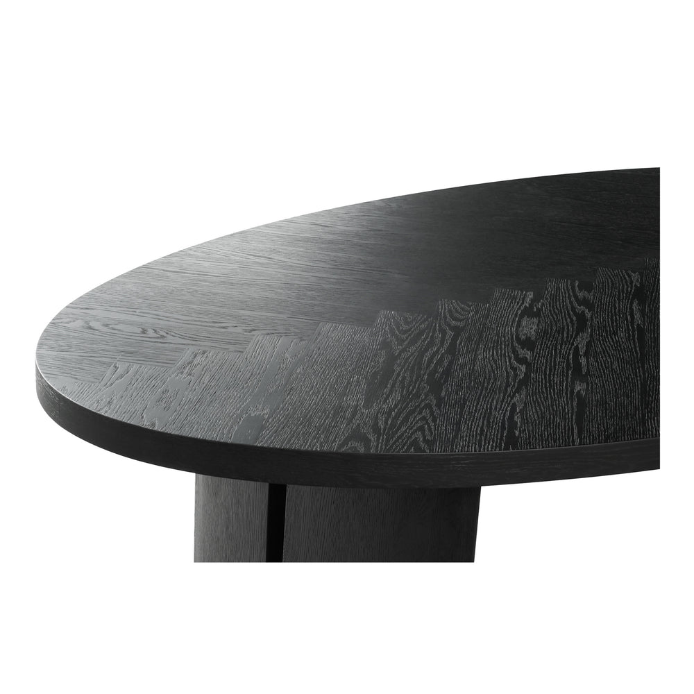 Moe's William Dining Table Black with Herringbone Pattern