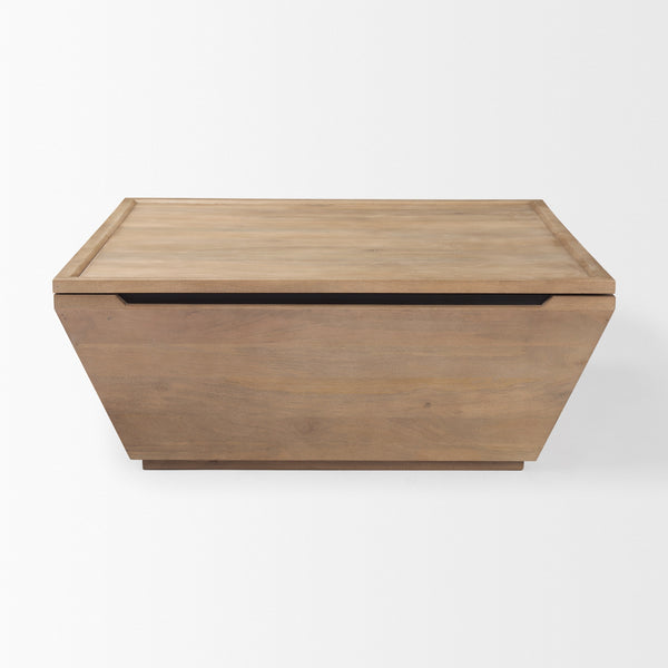 Wyatt 41.0L x 41.0W x 16.0H Brown Wood Angular Coffee Table