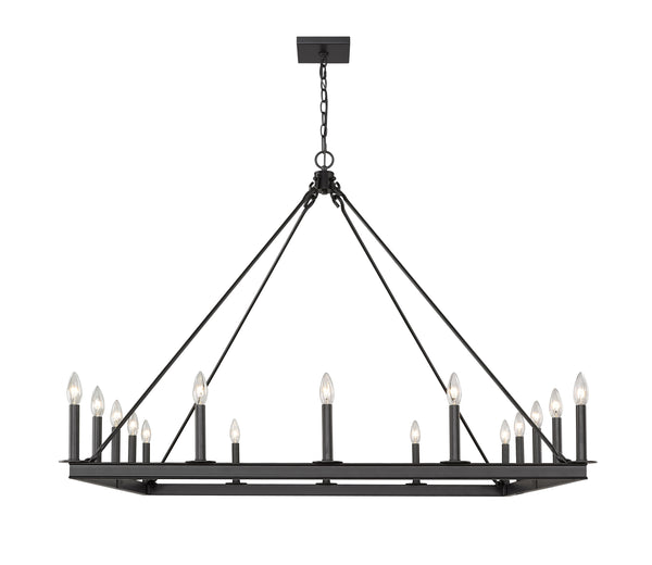 Barclay 16 Light Chandelier in Matte Black Finish