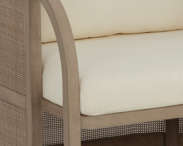 PALERMO LOUNGE CHAIR - DRIFT BROWN - STINSON CREAM