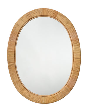  Aloha Rattan Oval Mirror 