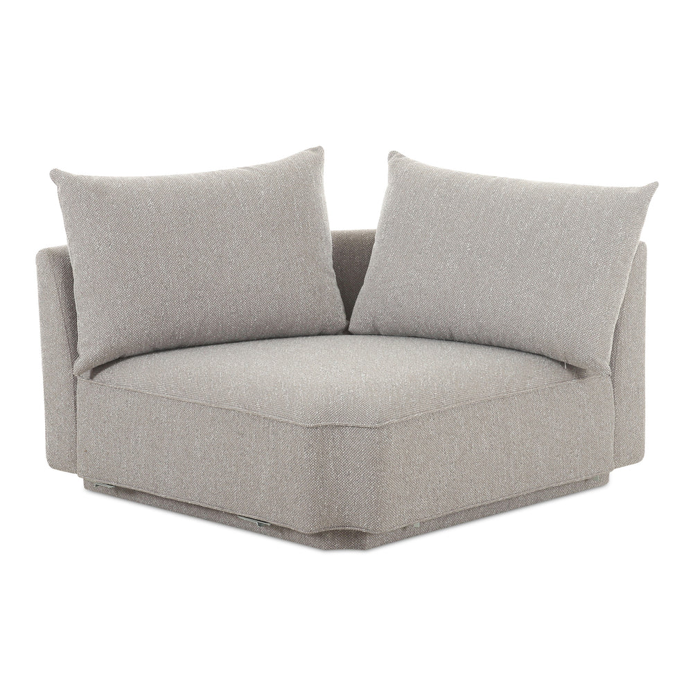 Moe's Rosello Corner Chair in Light Grey