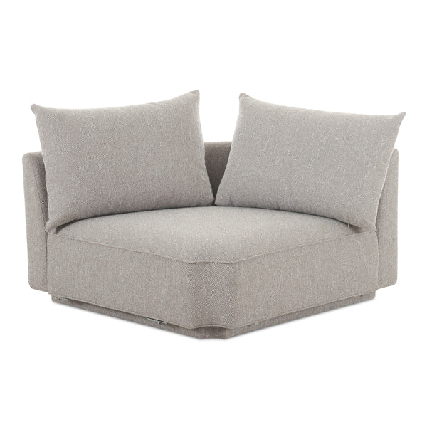 Moe's Rosello Corner Chair in Light Grey