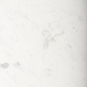 Maxwell 32" Round White Marble Tabletop w/ Blonde Wood & Black Metal Accent Pedestal Bistro Table