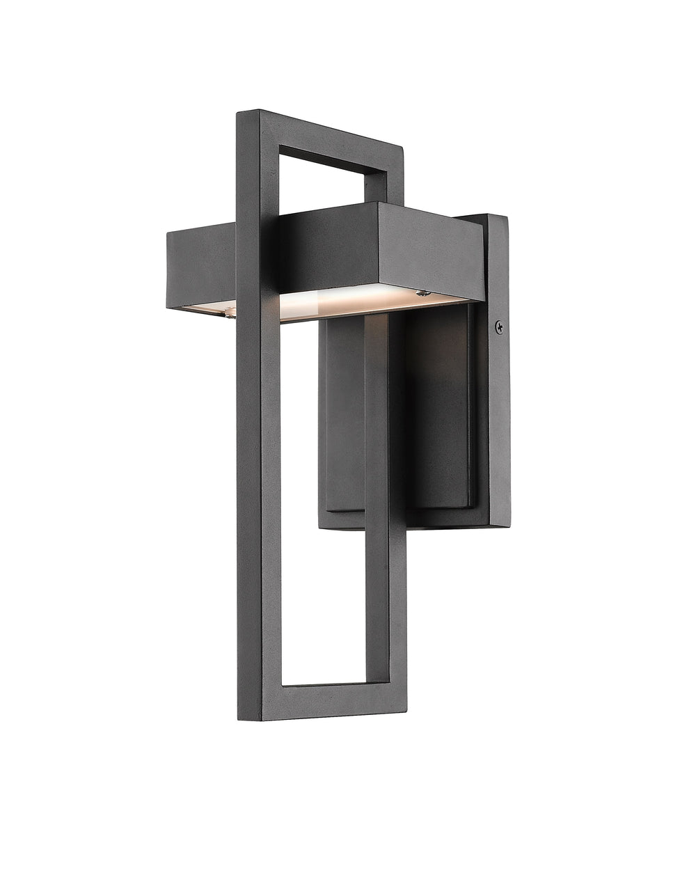 Luttrel 1 Light Outdoor Wall Sconce in Black Finish