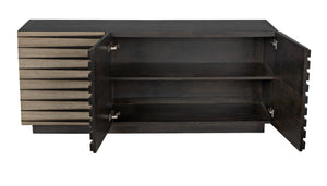 Tyson Sideboard in Ebony and Washed Walnut Finish