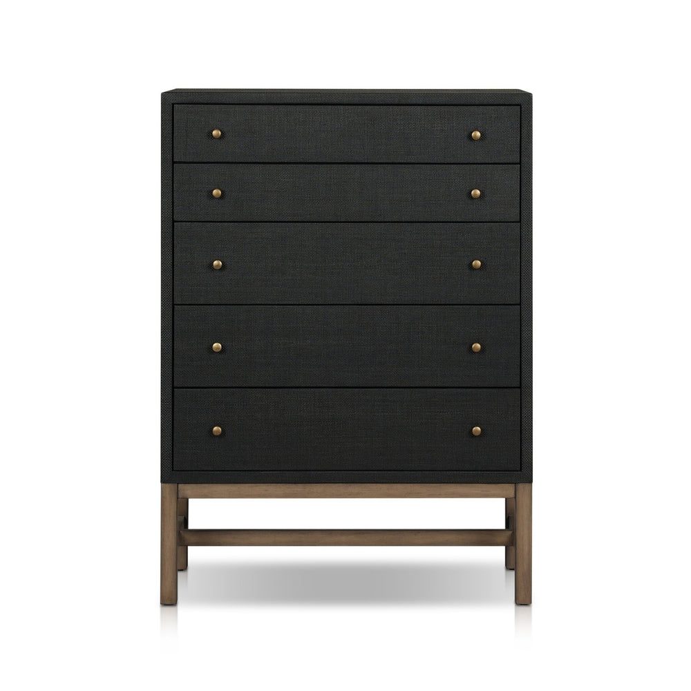 Fiona Tall Dresser - Black Raffia