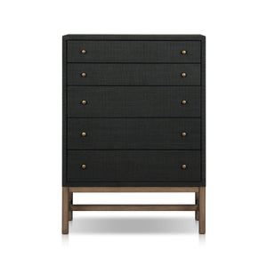 Fiona Tall Dresser - Black Raffia