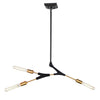 Filiali AC11533 Chandelier in Black & Harvest Brass