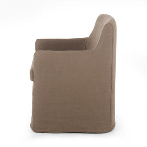 Westcott Slipcover Dining Chair - Brussels Mushroom