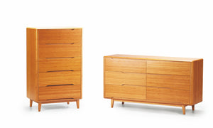 Caramelized Currant Five Drawer Chest