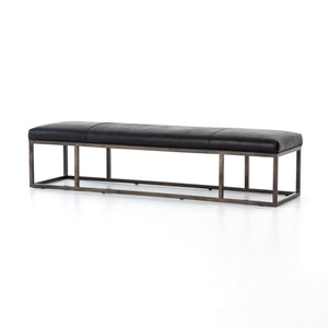 Beaumont Leather Bench-Rider Black