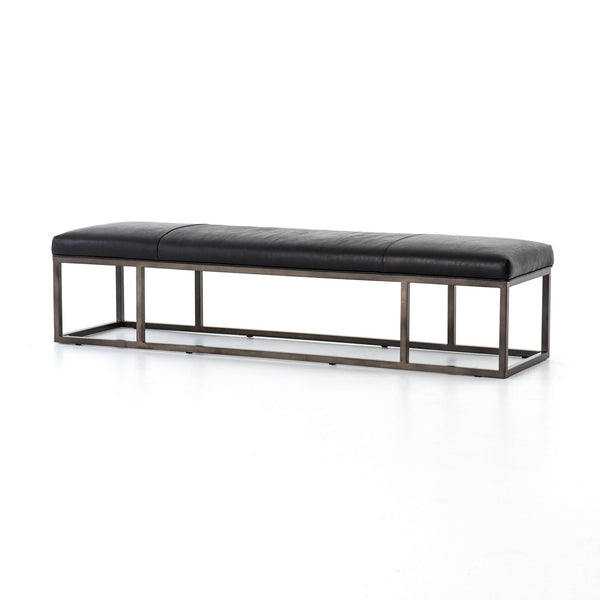 Beaumont Leather Bench-Rider Black