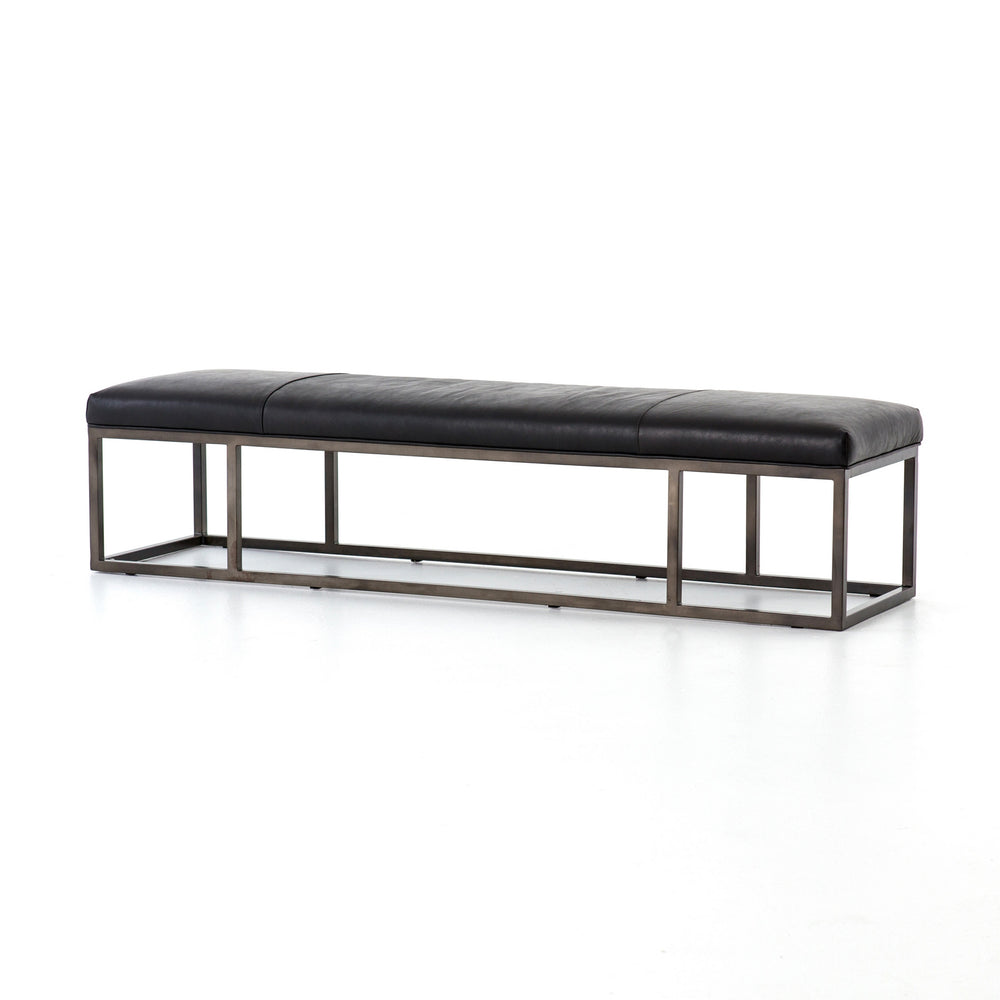 Beaumont Leather Bench-Rider Black