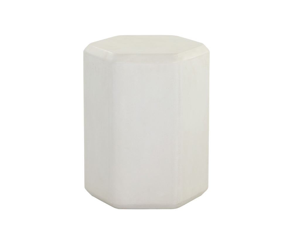 SPEZZA END TABLE - HIGH - WHITE
