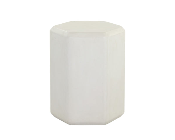 SPEZZA END TABLE - HIGH - WHITE