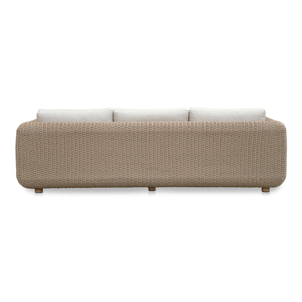 Moe's Soma Natural Outdoor Sofa with Olefin Cushions