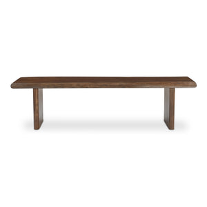 Moe's Lila Small Brown Dining Bench with Live Edge