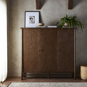 Renaud 3-Door Cabinet - Dark Toasted Oak Veneer