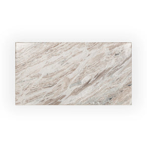 Bowman Marble Rectangular Coffee Table - Rusty Gray