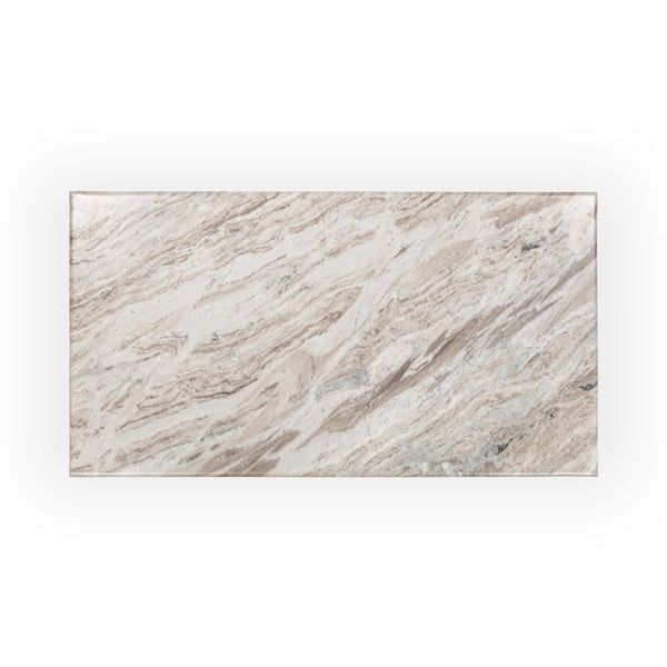 Bowman Marble Rectangular Coffee Table - Rusty Gray