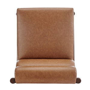 Micah Faux Leather Dining Side Chair, Vintage Cider