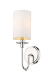 Ella 1 Light Wall Sconce in Polished Nickel Finish