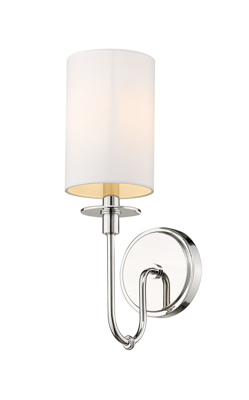 Ella 1 Light Wall Sconce in Polished Nickel Finish