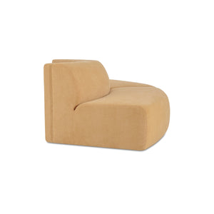 Naomi 2 Piece Convex Modular Sectional in Golden Yellow