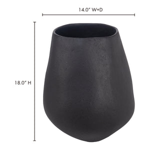 Moe's Voss Decorative Vessel in Black EcoMix